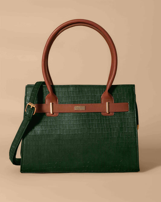 Vintage Crocodile Bag ( Olive Green)