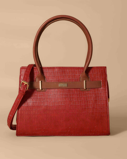 Vintage Crocodile Bag ( Red Wine)