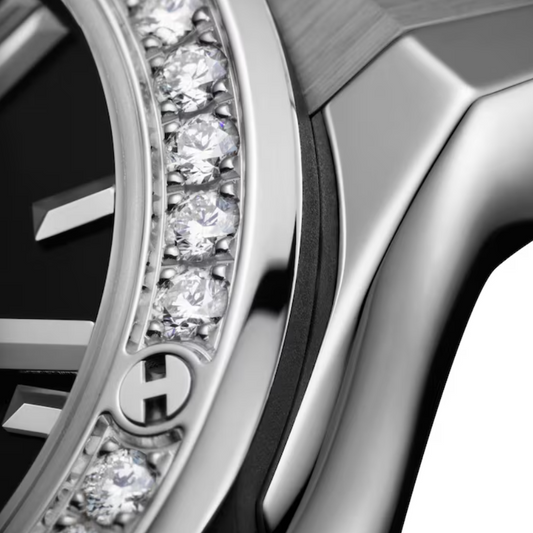 HBLT Classic Fusion Titanium Diamonds 33mm Ladies Watch Black