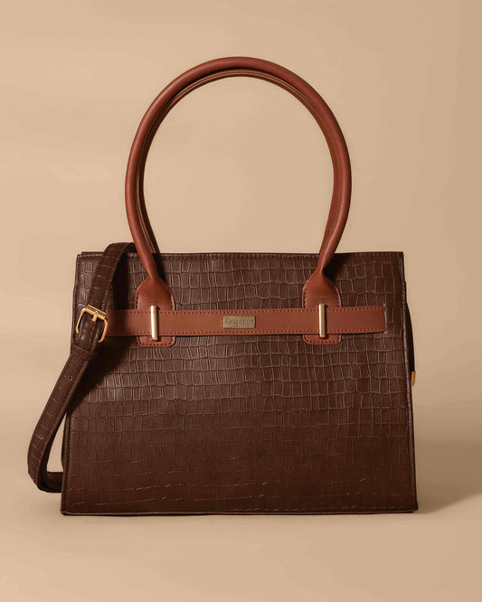 Vintage Crocodile Bag ( Chocolate Brown)