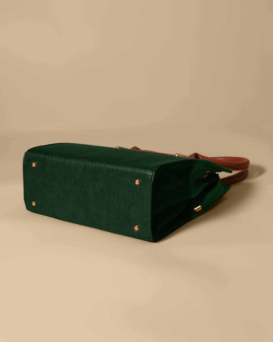 Vintage Crocodile Bag ( Olive Green)