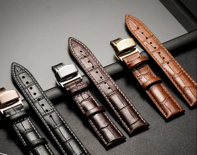 22mm Width Universal Genuine Leather Watch Band Strap For All 22mm band Compatible Watches