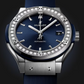 HBLT Classic Fusion Titanium Blue Diamonds 38mm Ladies Watch