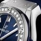 HBLT Classic Fusion Titanium Blue Diamonds 38mm Ladies Watch