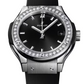 HBLT Classic Fusion Titanium Diamonds 33mm Ladies Watch Black
