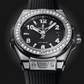 HBLT Big Bang One Click Steel Diamonds 33mm Watch